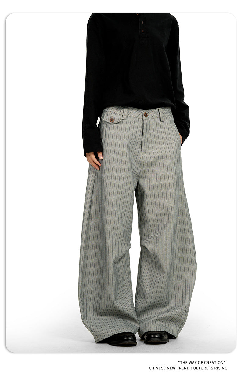 11KN Striped Retro Loose Pants