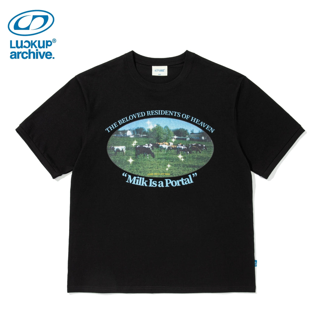 LUCKUP Retro Cow Print Tee