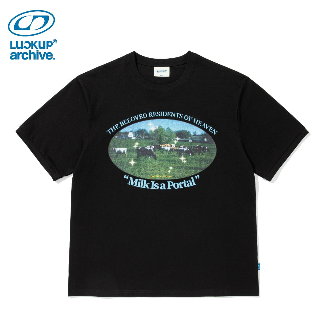 LUCKUP Retro Cow Print Tee