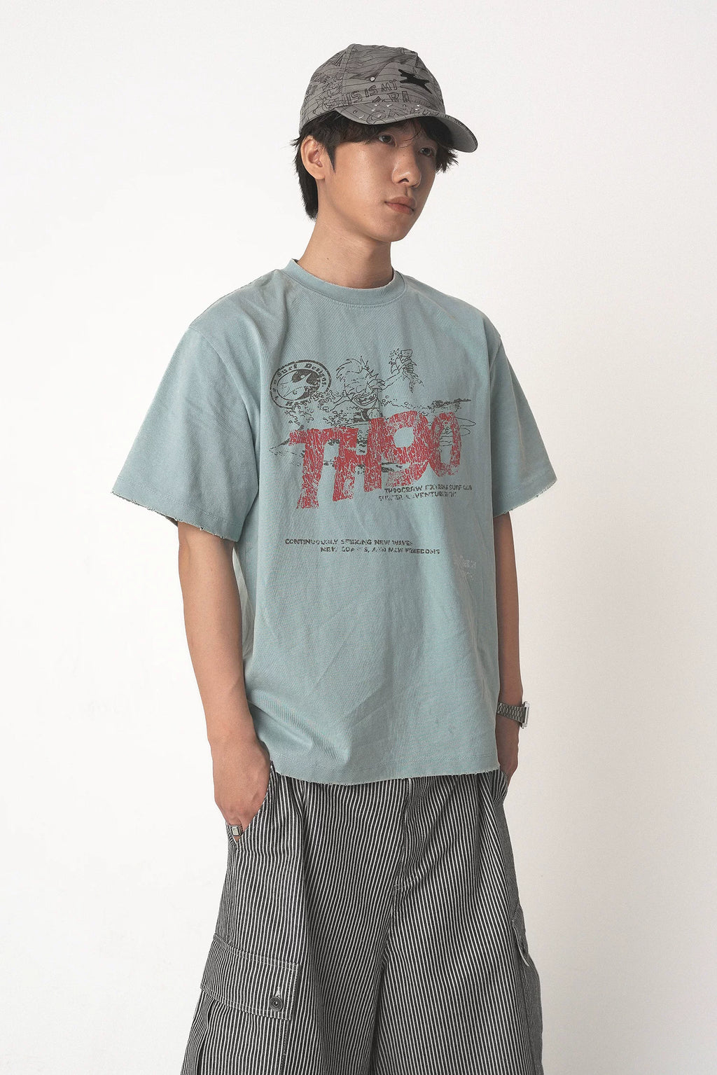 TH90 Retro Totem Print Casual Tee