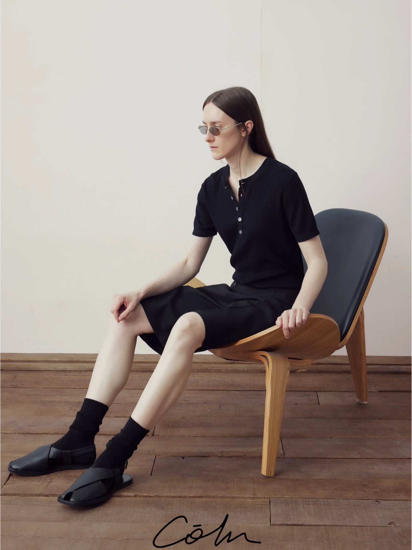 COLN Henry Collar Versatile Knitted Tee