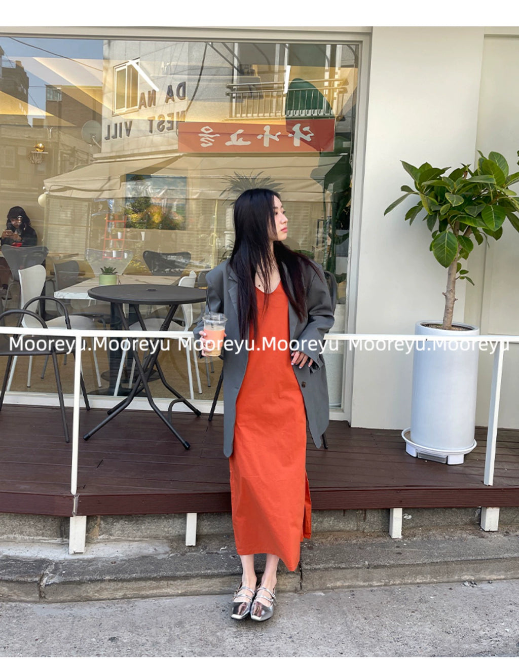 Mooreyu Square Head Retro Versatile Light Mouth Single Shoes