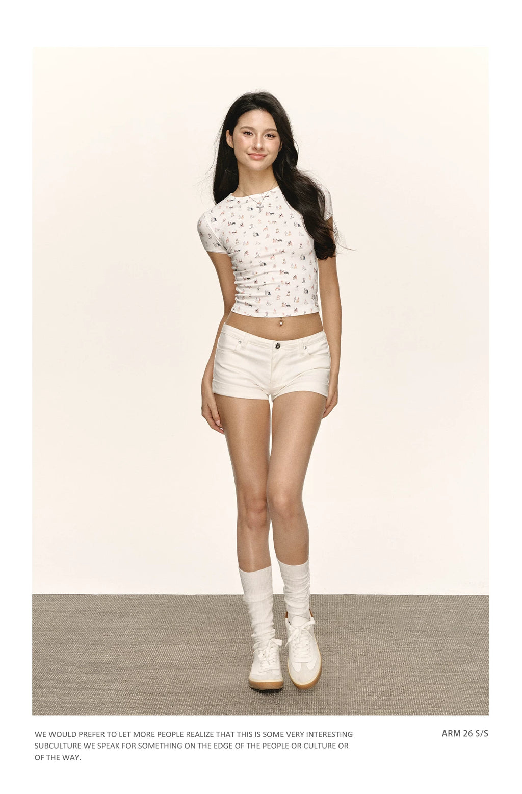 Ariseism Animal Print Cute Slim Tee