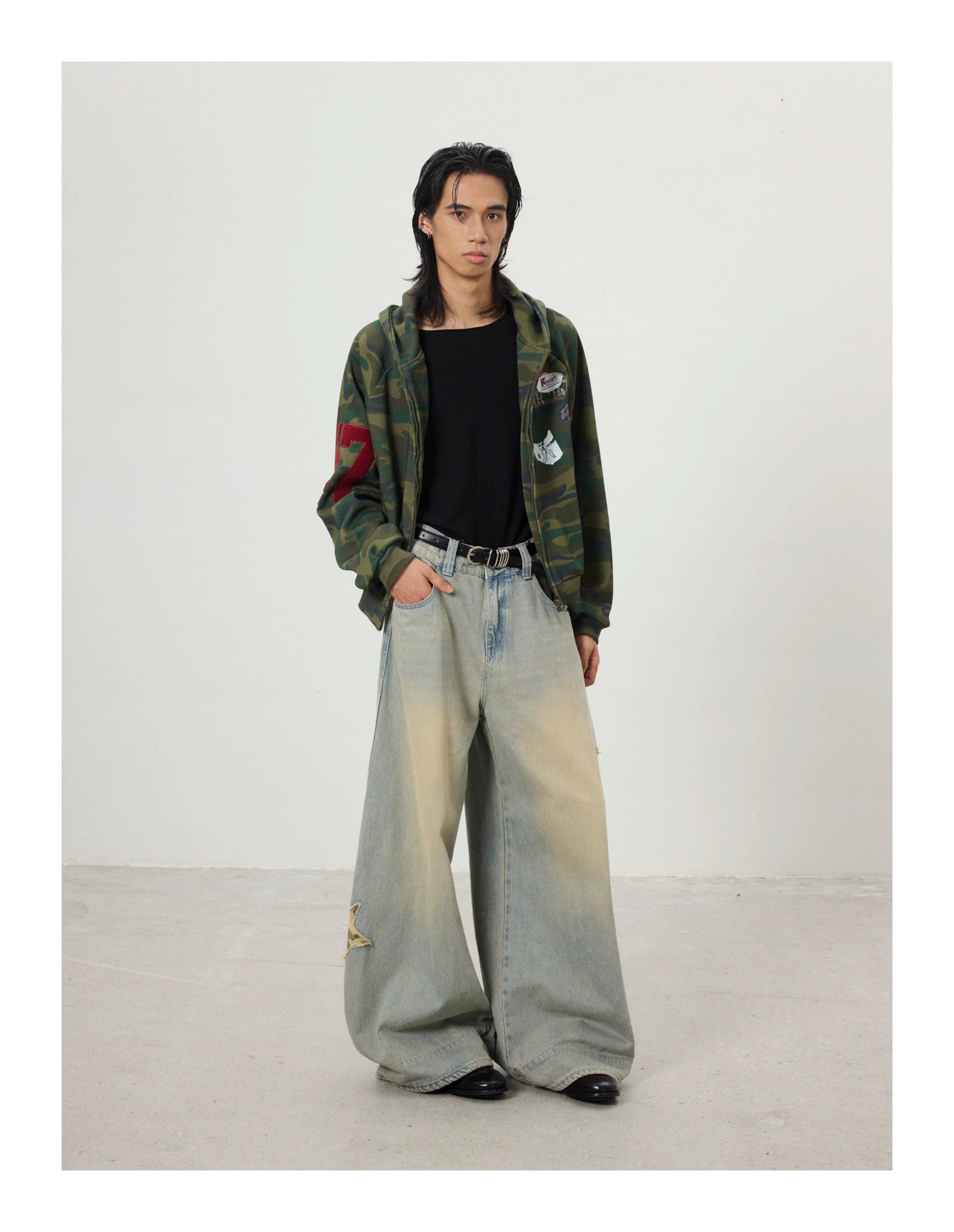 BTSG Towel Embroidered Embroidered Zip-up Cardigan Jacket