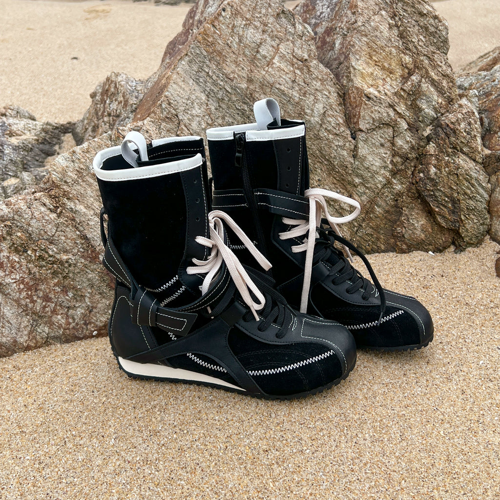 Lidaren Produced Leather British Sport Platform Western Cowboy Boots