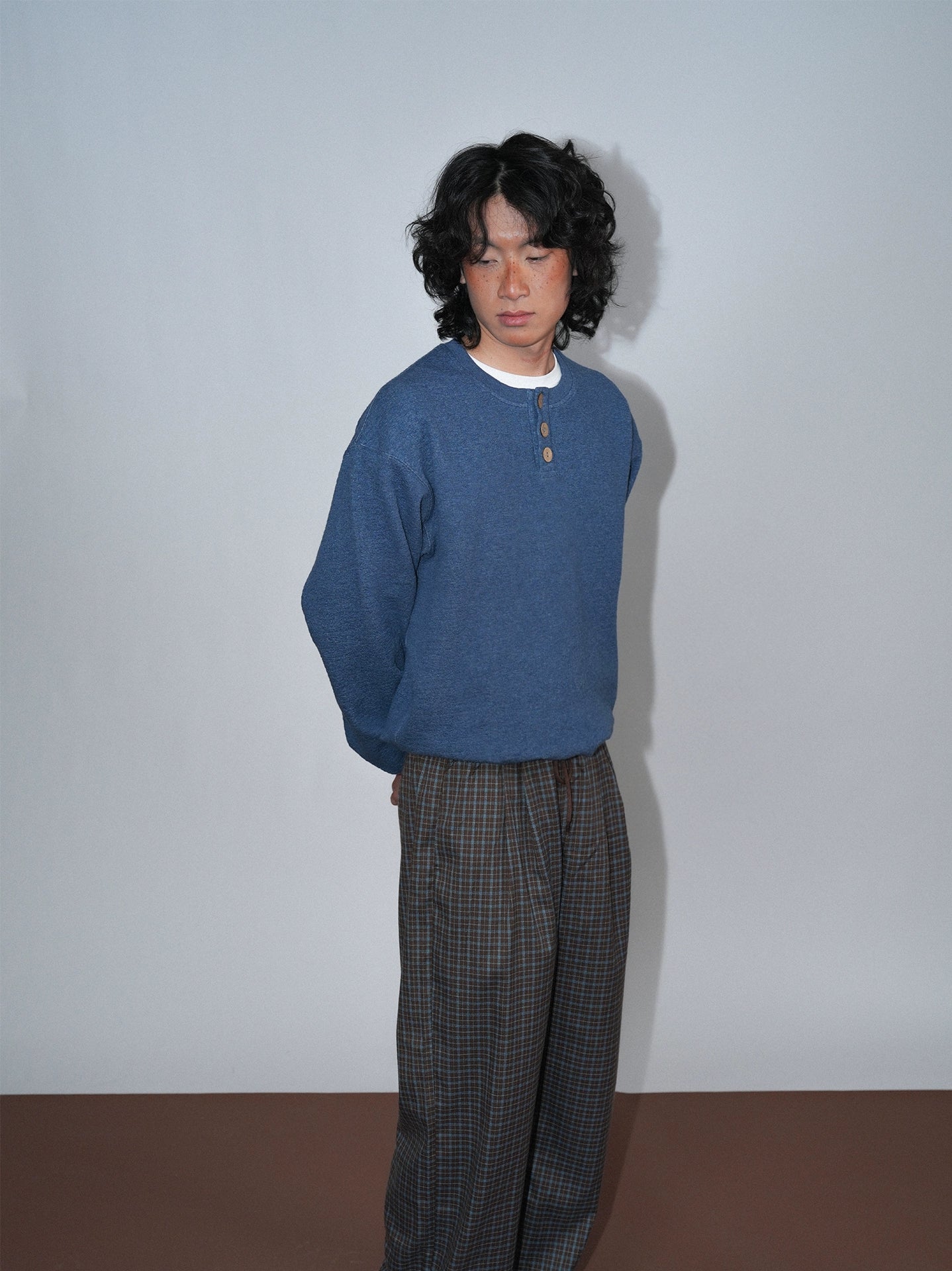 O3PARK Versatile Loose Baseball Collar Short Sweater