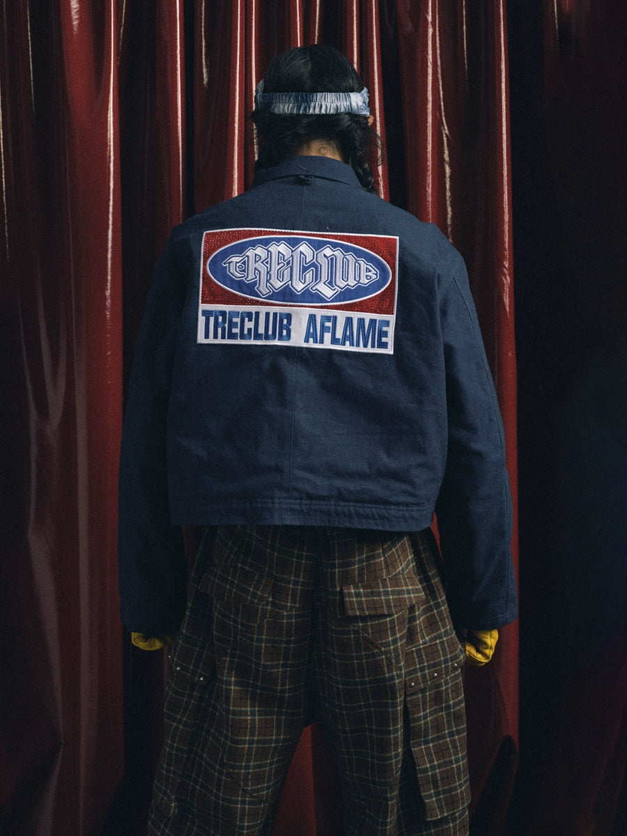 TREclub Vintage Plane Buckle Short Wide Jacket