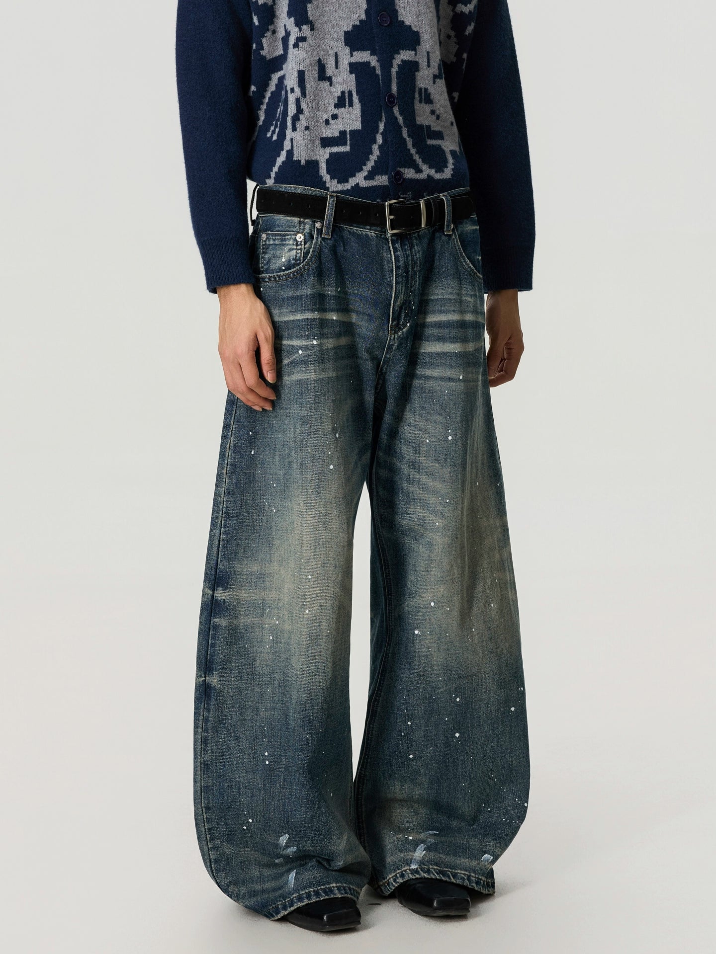 BTSG Retro Washed Cat Whisker Scimitar Jeans