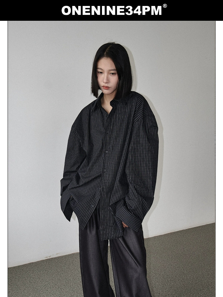ONENINE34PM Slack Plaid Shirt