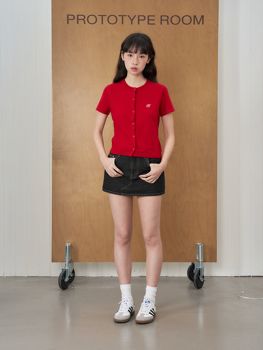 UnderStress Skin-friendly Short Button-Knitted Cardigan