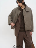 COLN Turtleneck Button Cotton Jacket