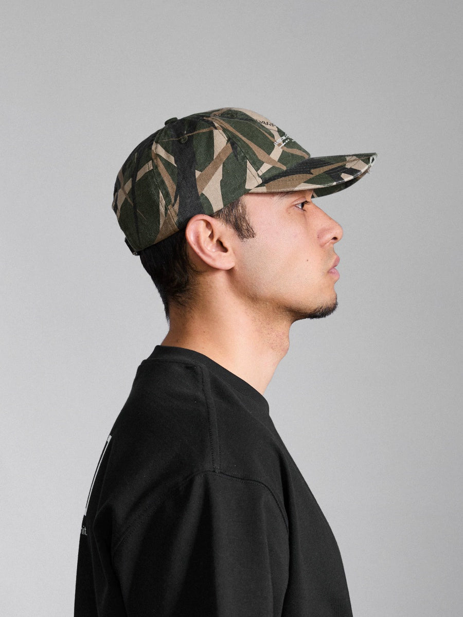 OD Camouflage Retro Wrecked Burr Brim Cap