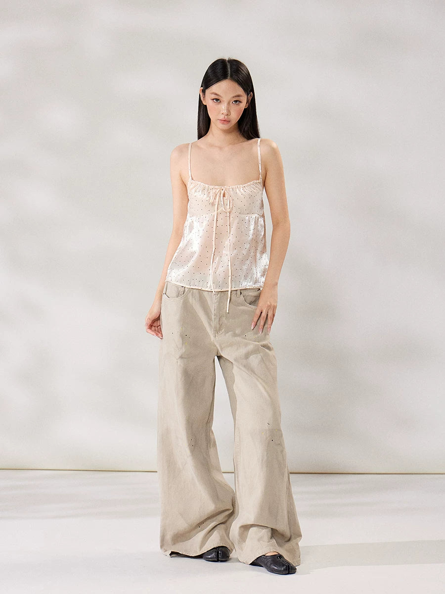 WITHMIN Made Old Ink Splashing Straight Jeans