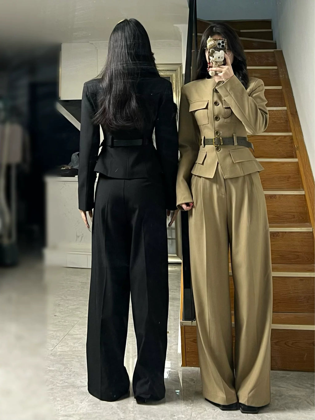 PANPANSTUDIO Commuter Suit Wide-leg Pants Set