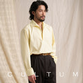 CULTUM Half-open One Piece Silky Cool Long-sleeved Shirt Men