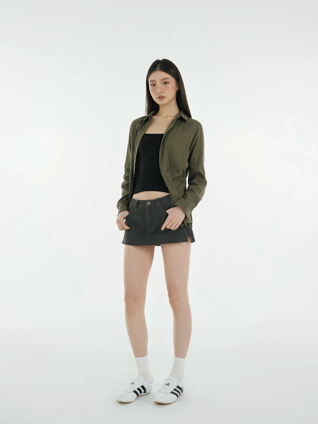 Jim Kennet Minimalist Vintage Micro Loose Long Sleeve Shirt