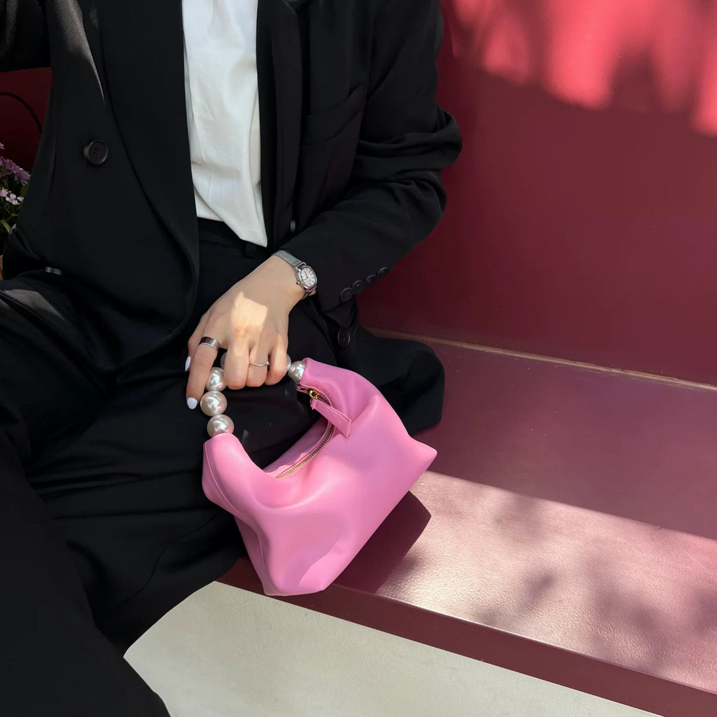 EZRO Retro Pearl Portable Leather Messenger Bag
