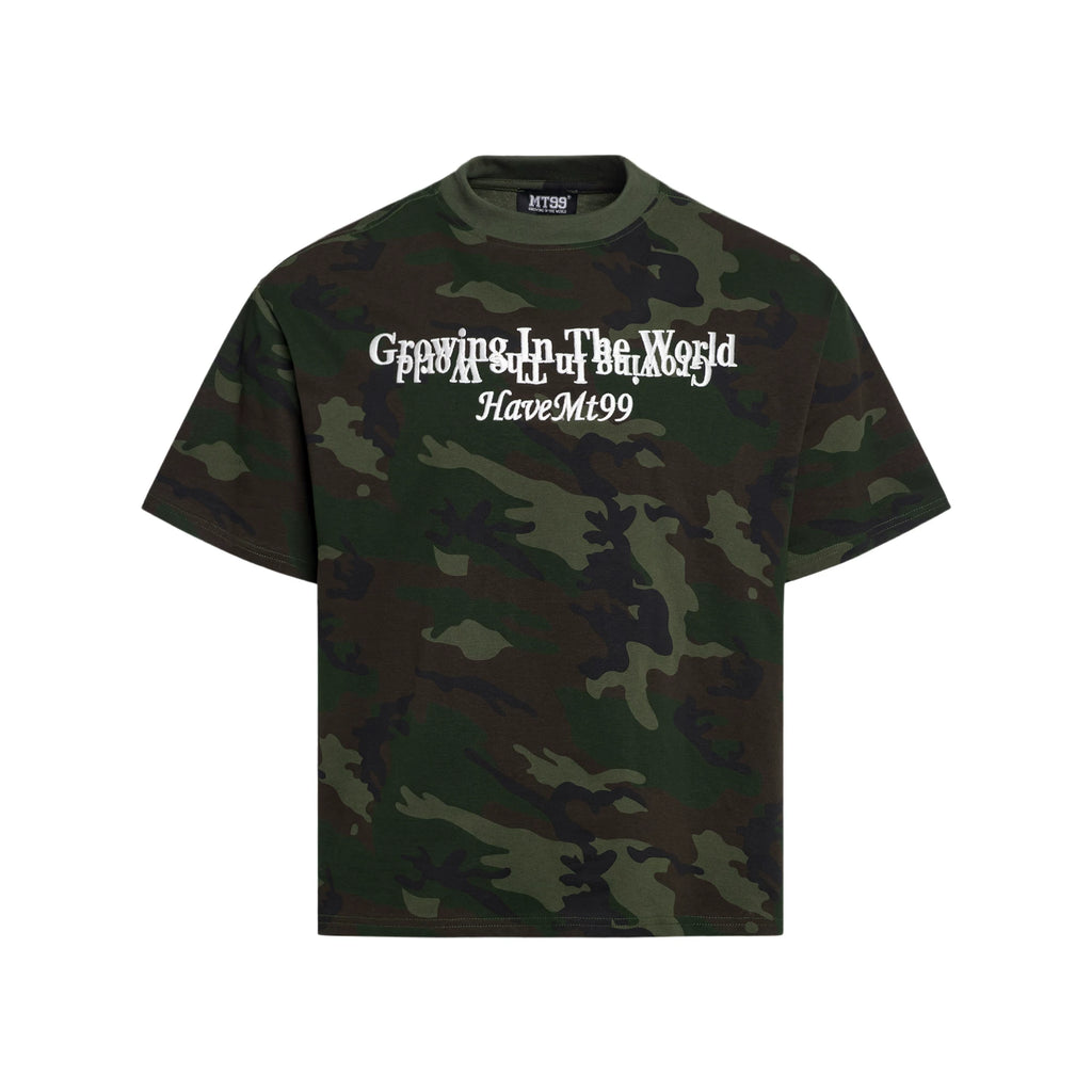 MT99 Camouflage Letter Embroidery Versatile Tee