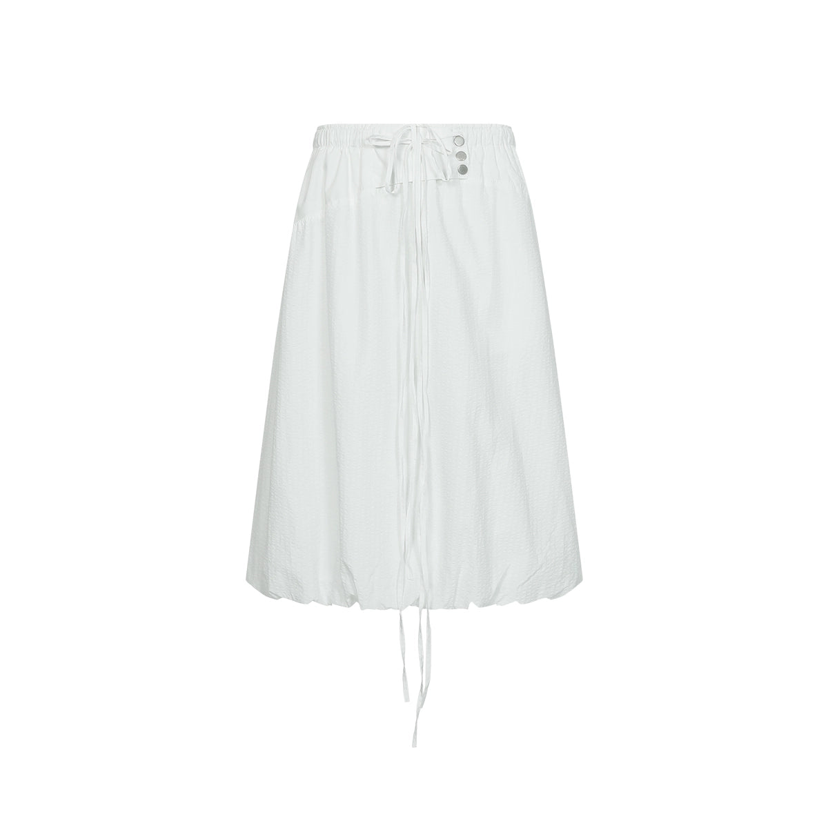 FUNKYFUN Pleated Texture Slanted Splicing Casual Skirt