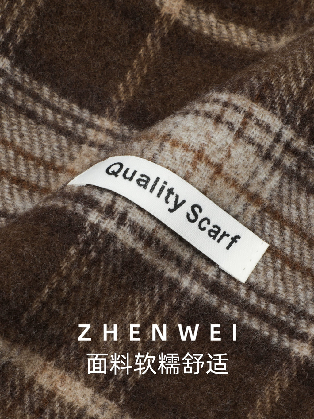 ZHENWEI Thickened Reversible Thermal Scarf Shawl