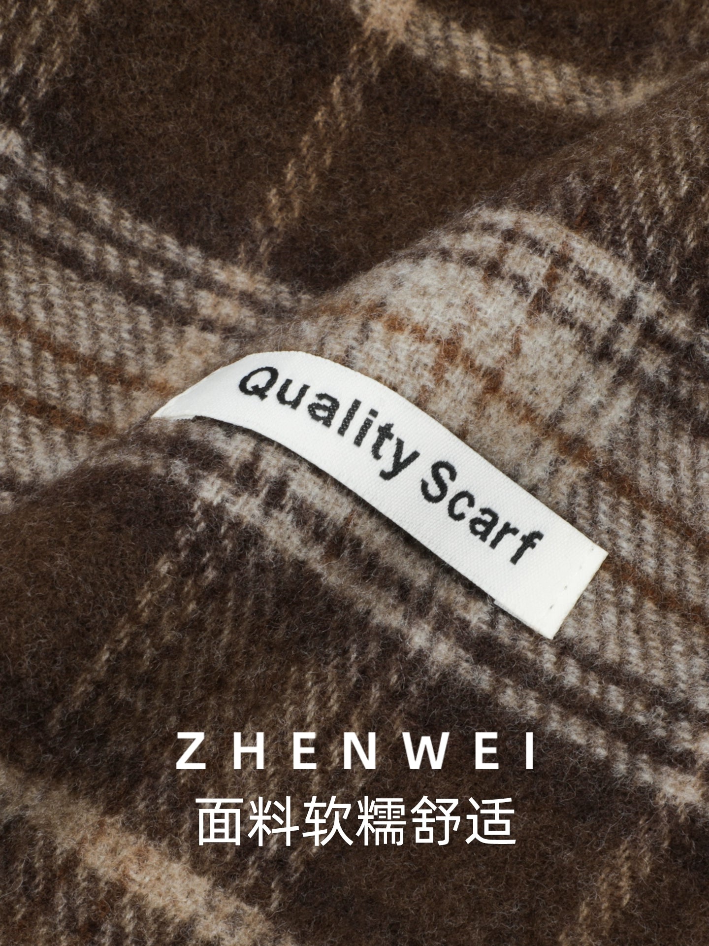 ZHENWEI Thickened Reversible Thermal Scarf Shawl