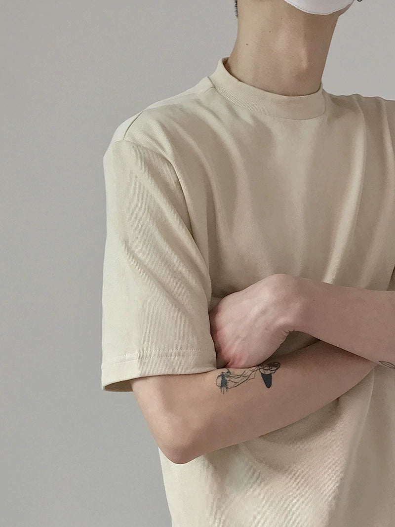 COLN Casual Loose Half Turtleneck Tee