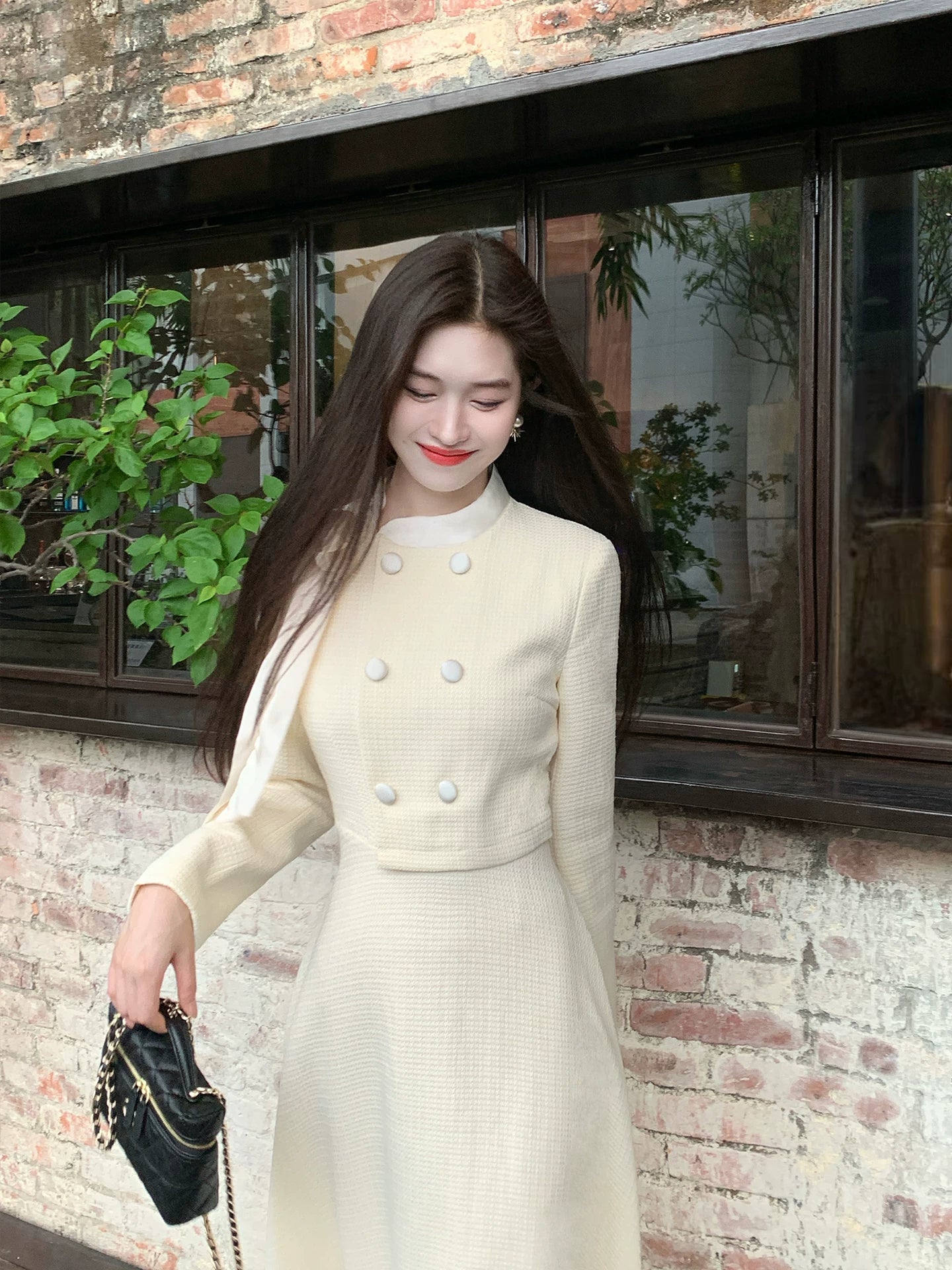 ZIHE Bow Temperament Waist Dress