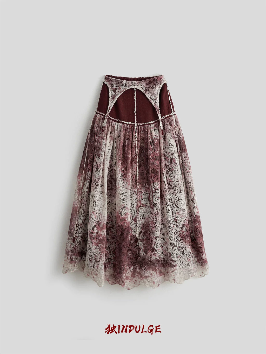 INDULGE Bead Lace Stitching Dress