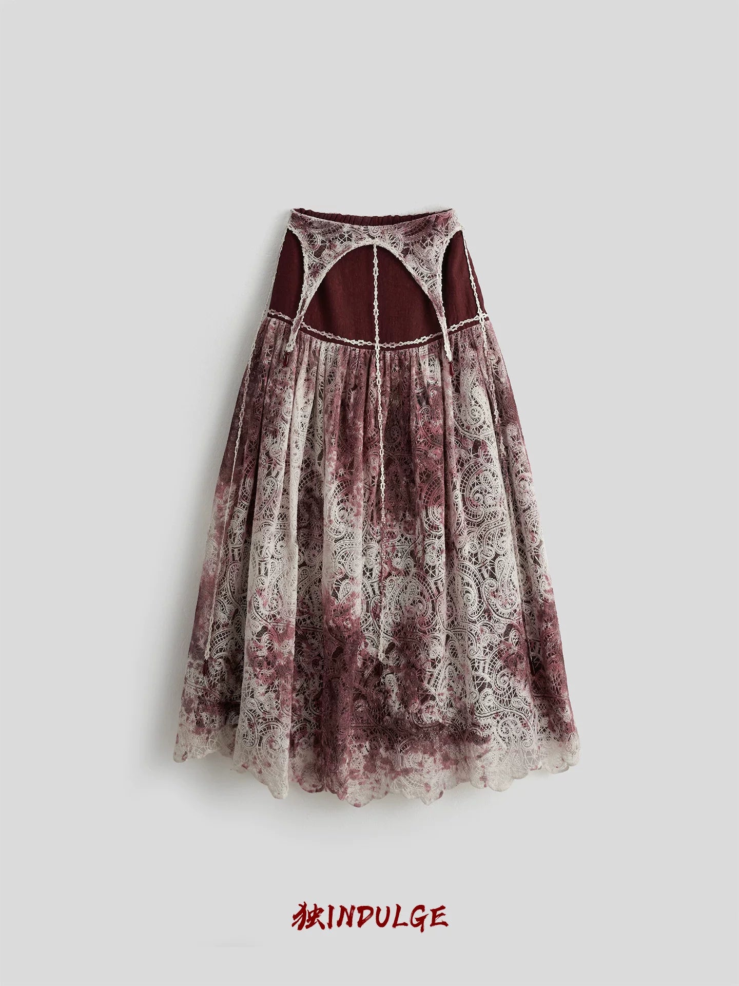 INDULGE Bead Lace Stitching Dress