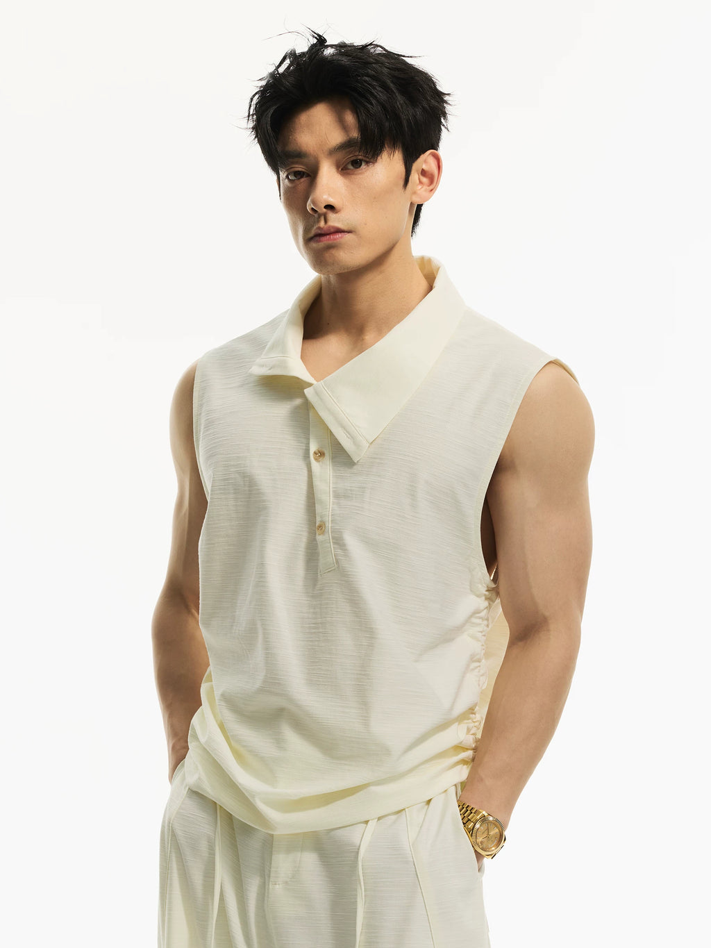 DAY NY Casual Pleated Waist Vest