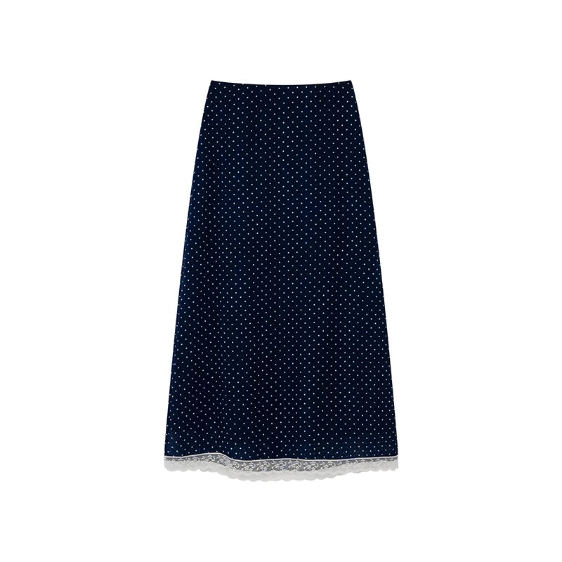 KANO Chiffon Polka Dot Slim-fit Skirt