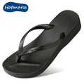 Hotmarzz Thick-soled Outer Wear Non-slip Slope Heel Pinch Foot Beach Cool Slippers