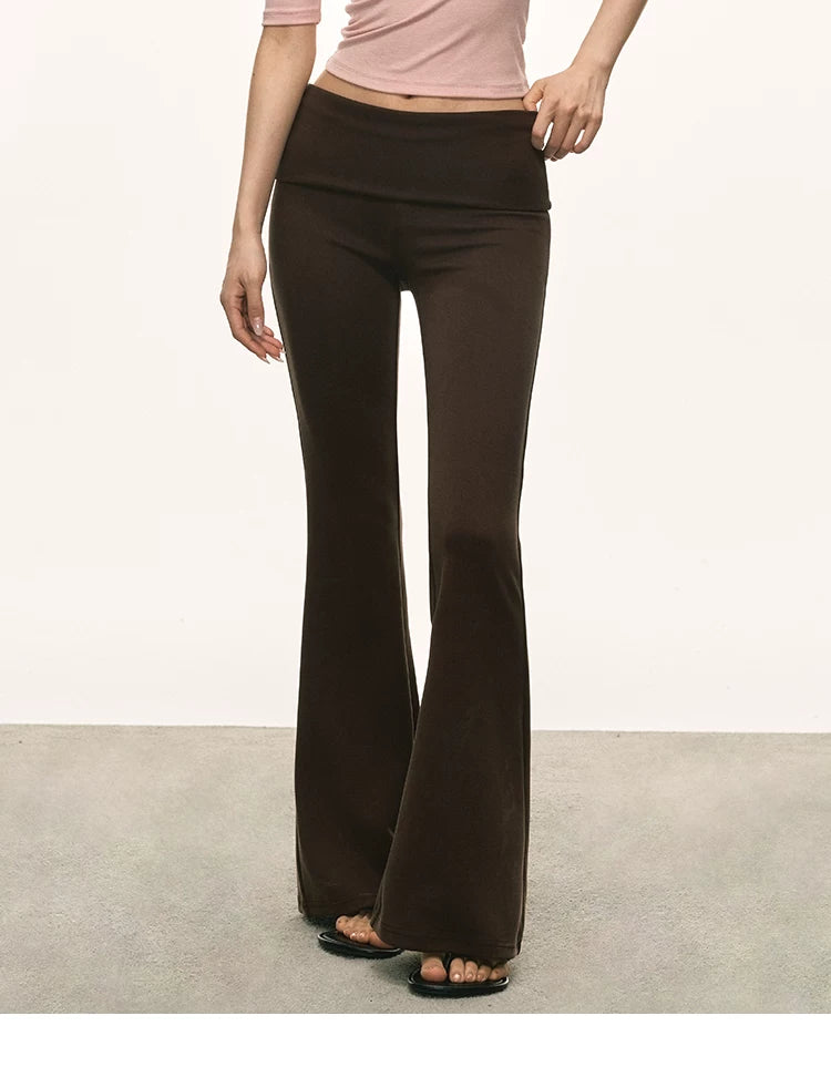 Anna Aneae Vintage Micro-pull Casual Pants