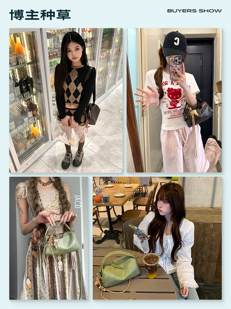 JACD Crossbody Premium Pillow Bag Portable Boston Bag