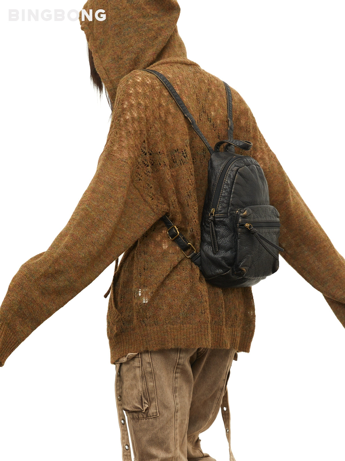 BINGBONG Mini Retro Small School Bag Backpack