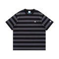 BENT IDEA Wide Striped Crew Neck Casual Tee