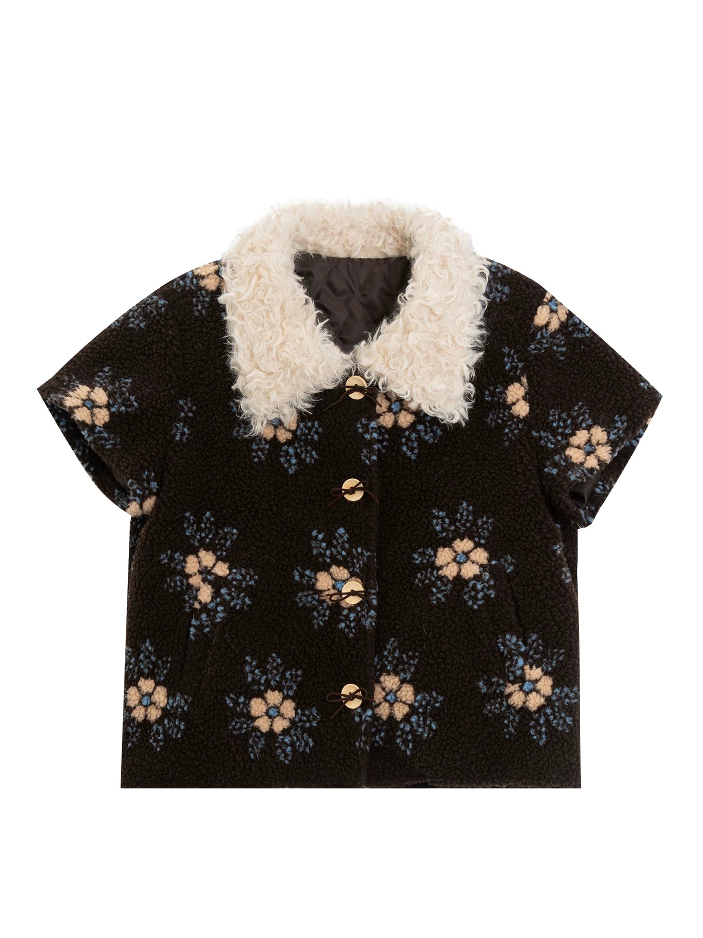 LOVEHEYNEW Lamb Wool Lapel Vest