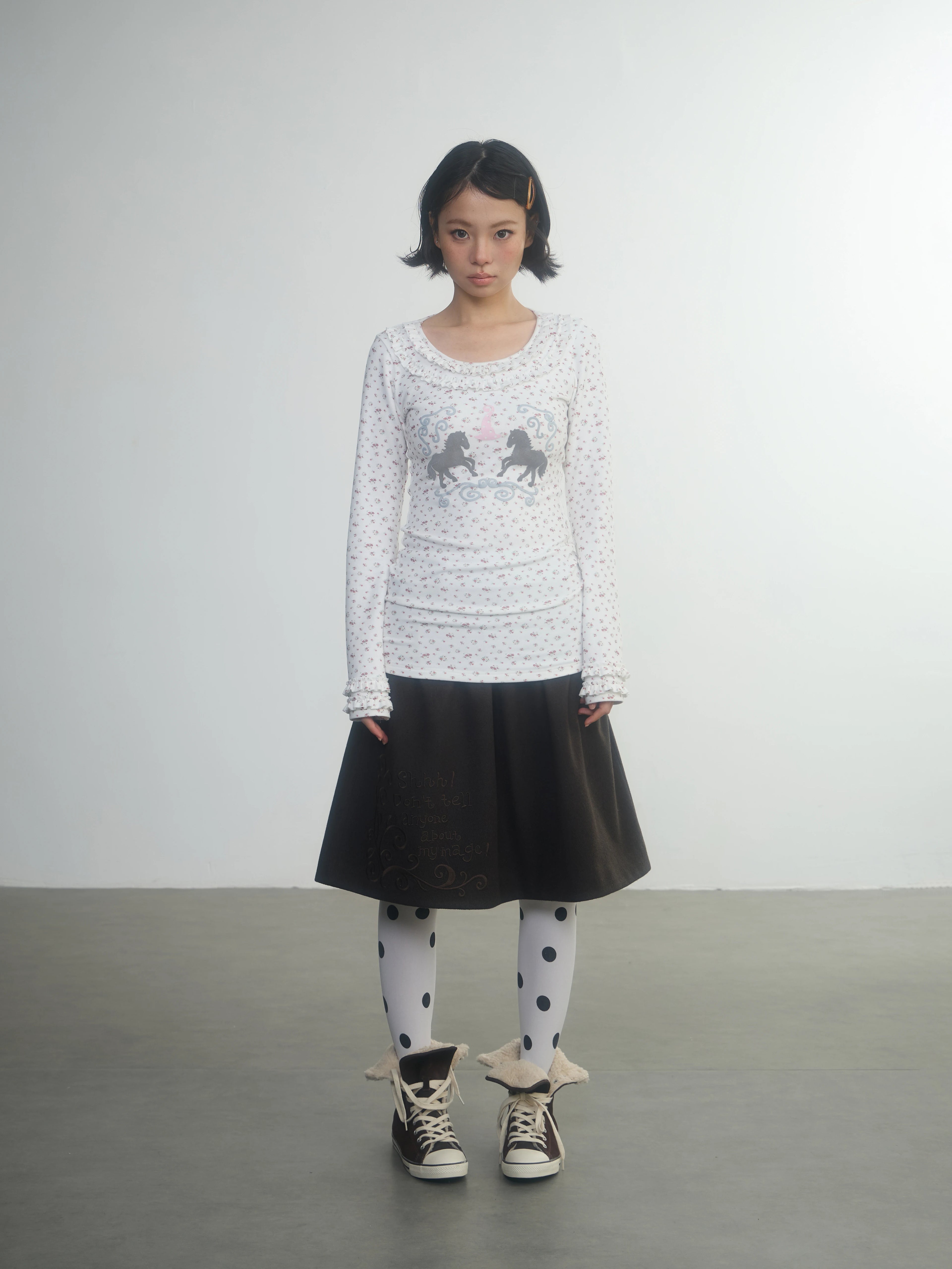 In Two Twos Pony Lace Floral Base Long Sleeve