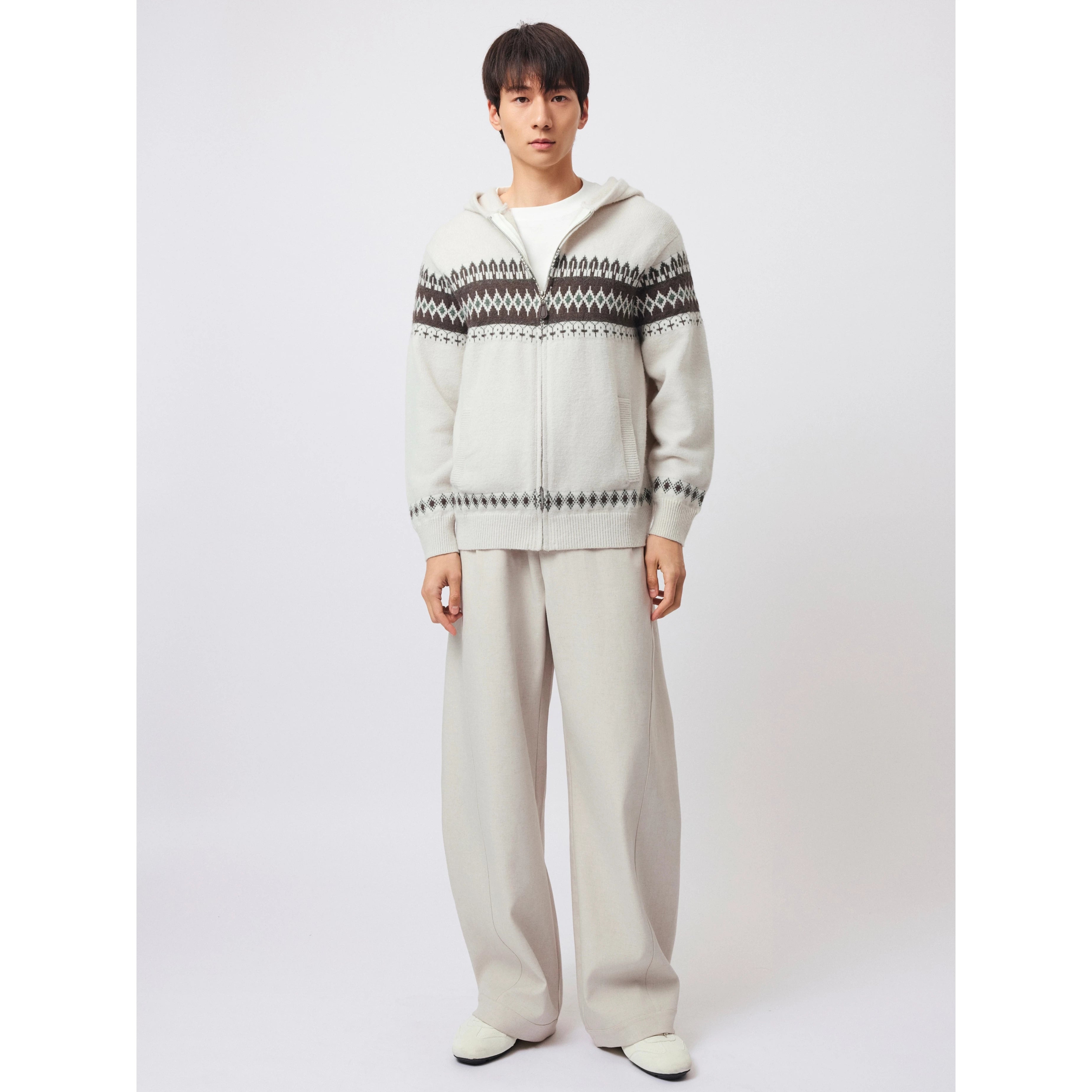 Stay the Night Fair Island Vintage Cashmere Knitted Hooded Sweater