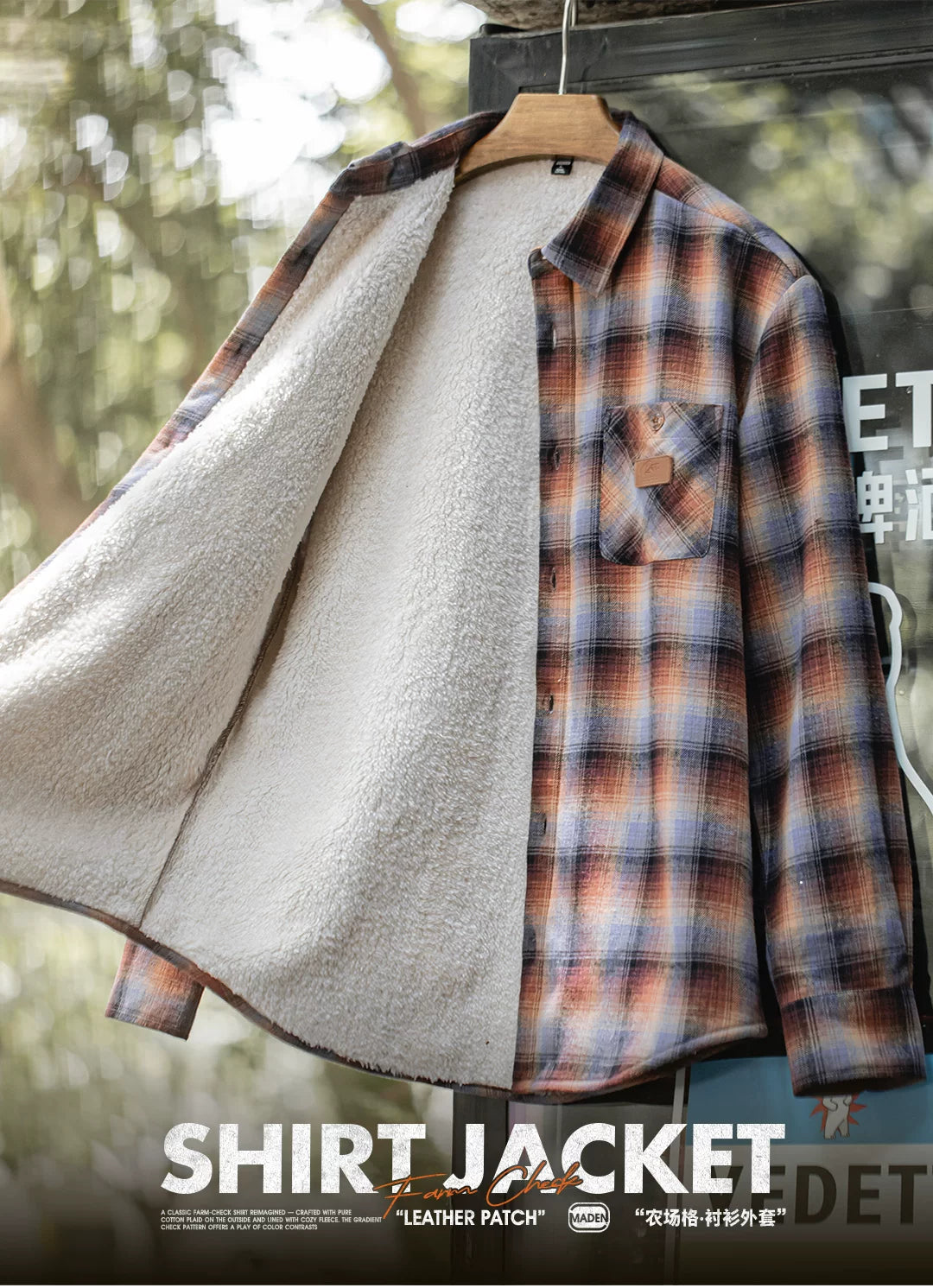 Madden Retro Plaid Fleece Thickened Jacket