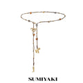 SUMIYAKI Vintage Western Denim Pony Braided Waist Chain