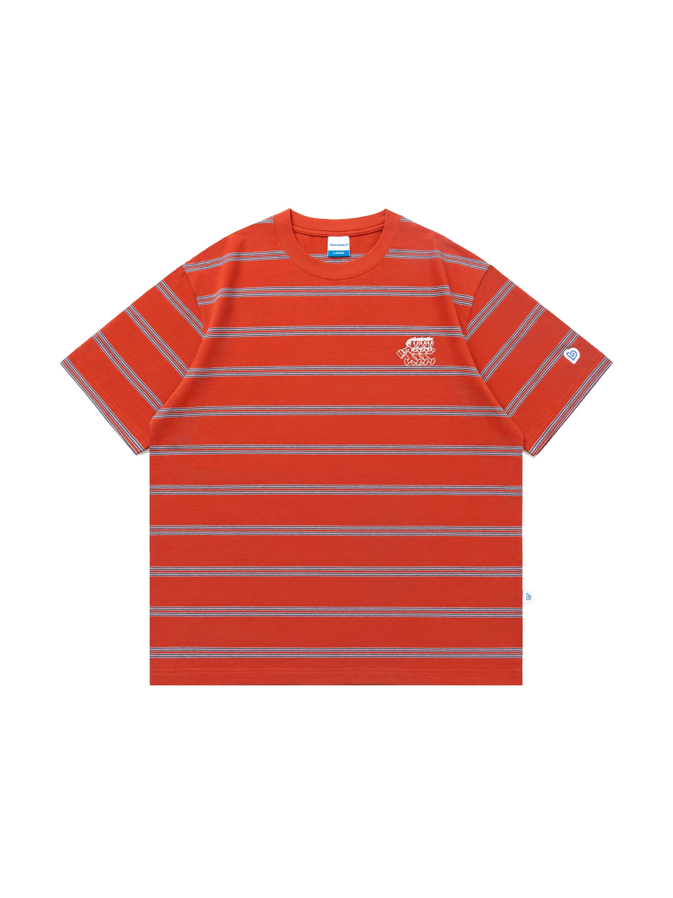 BENT IDEA Vintage Embroidered Striped Tee