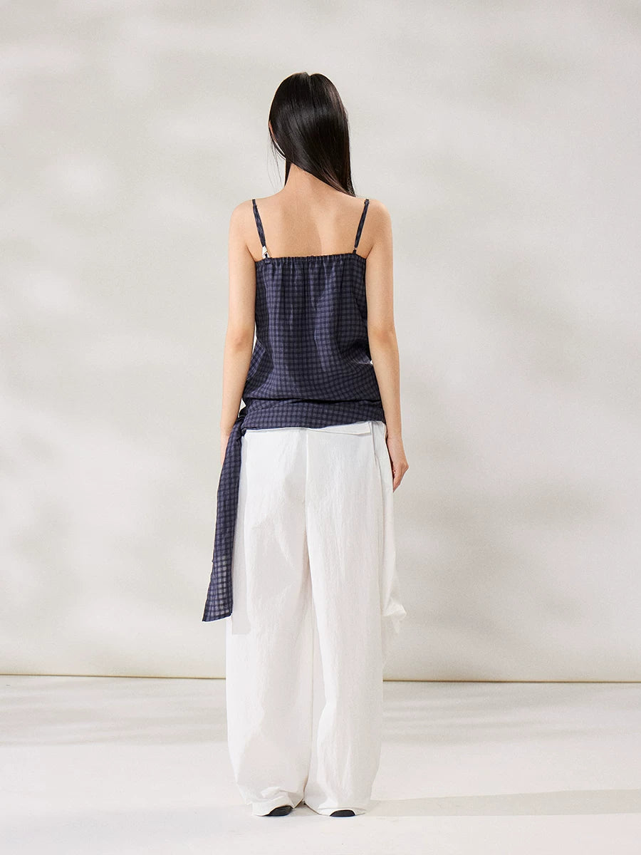 WITHMIN Low-rise Slimming Draped Straight-leg Pants