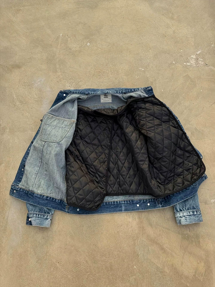 GTAL Removable Lapel Denim Jacket