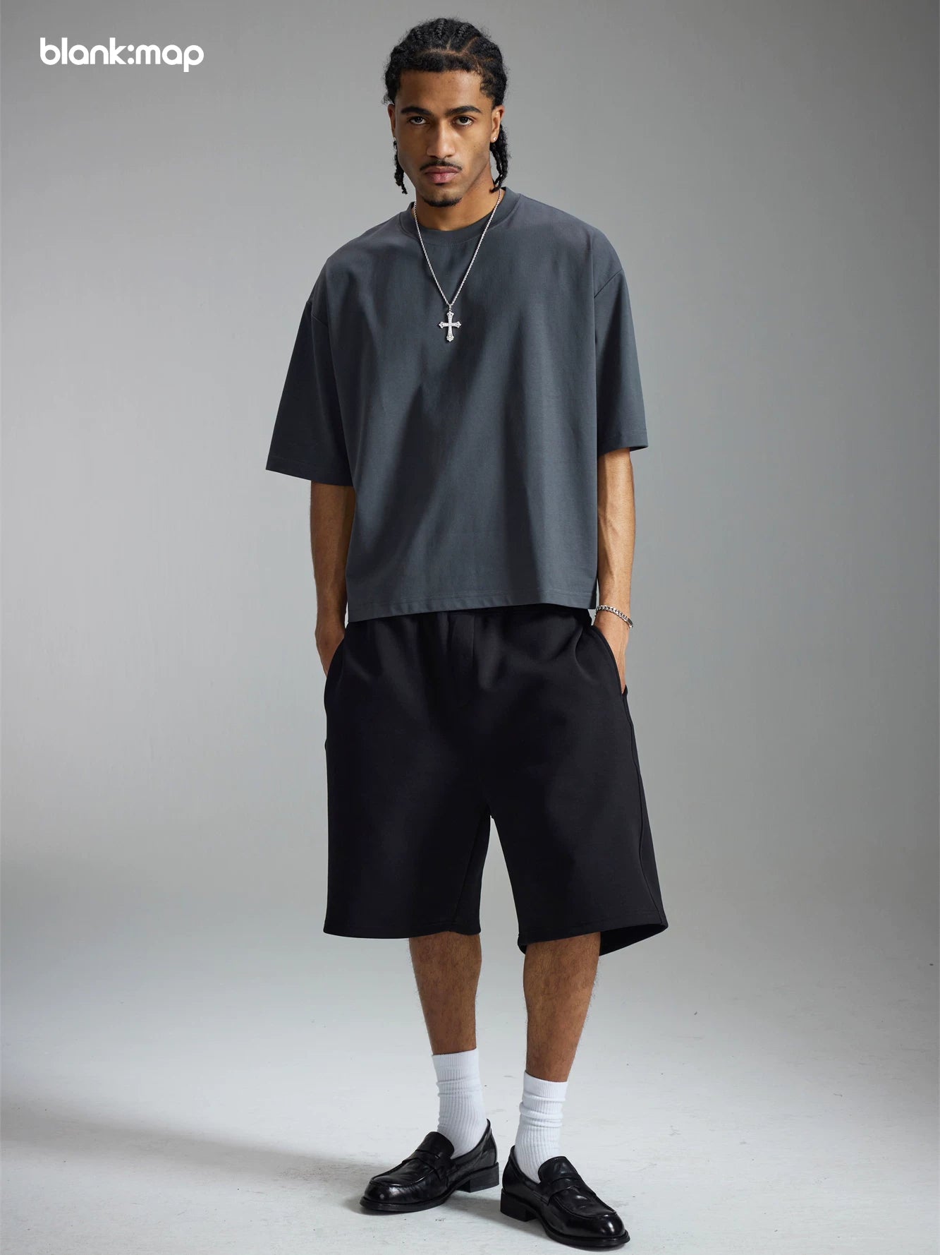 Blank Map Cool Loose Casual Versatile Tee