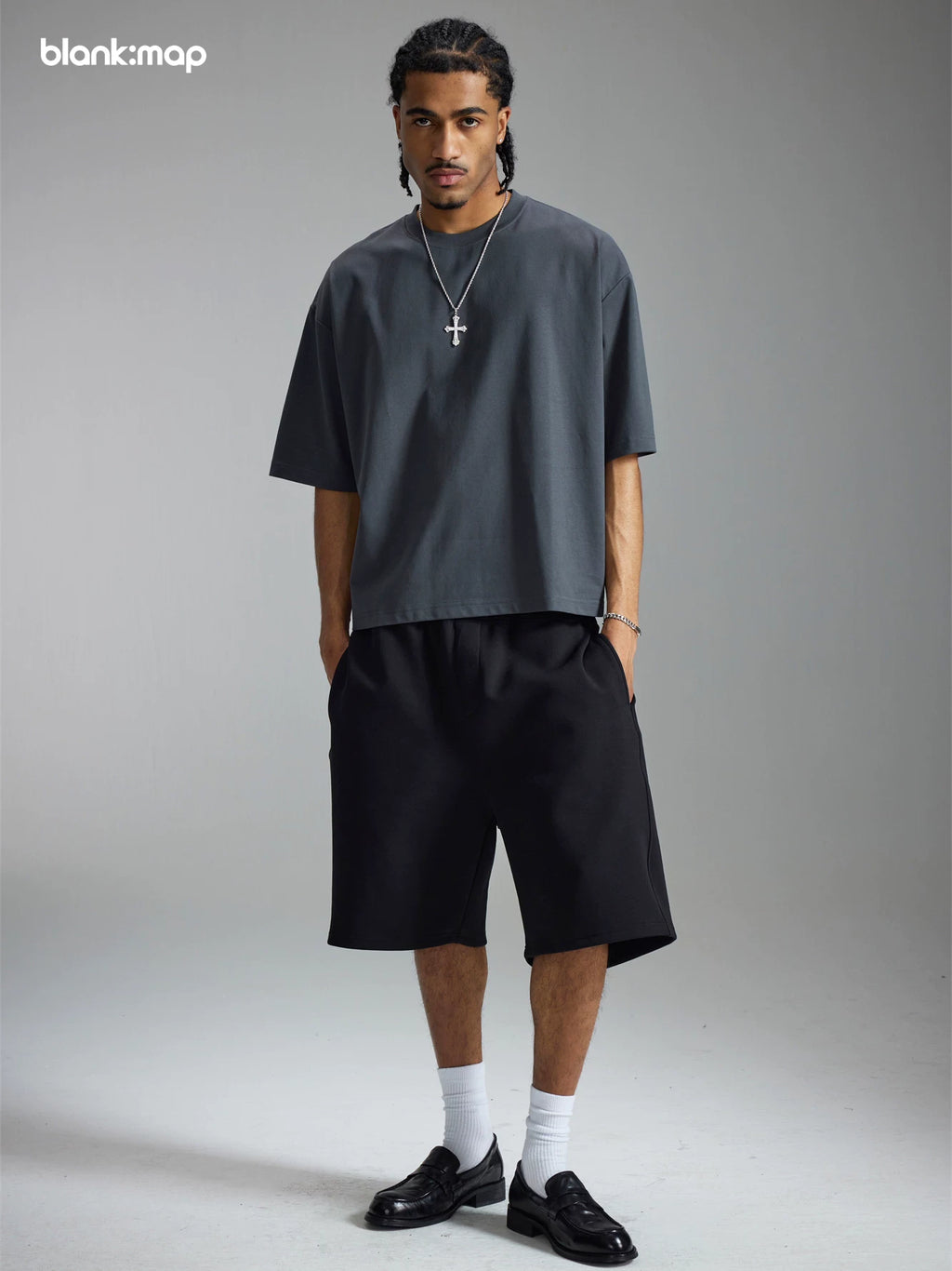 Blank Map Cool Loose Casual Versatile Tee