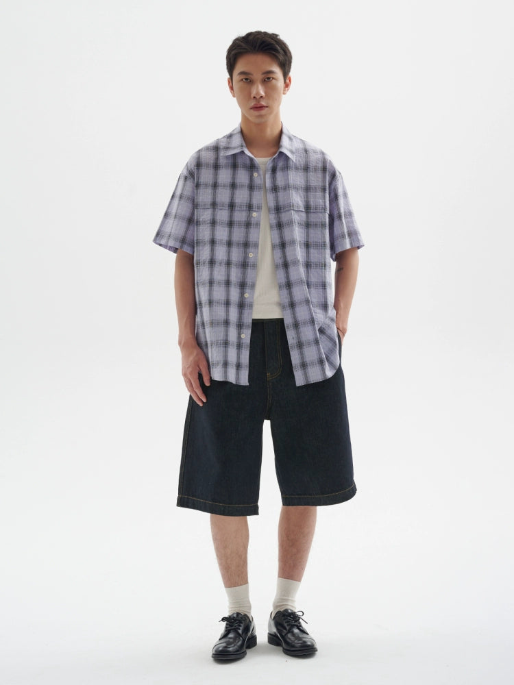 BUTTBILL Japanese Casual Denim Cropped Shorts