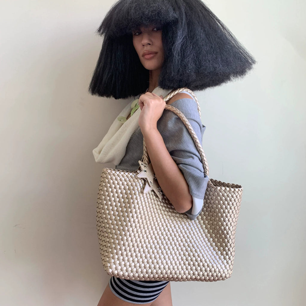 ECODAY Woven Tote Shoulder Carry Large Capacity Bag