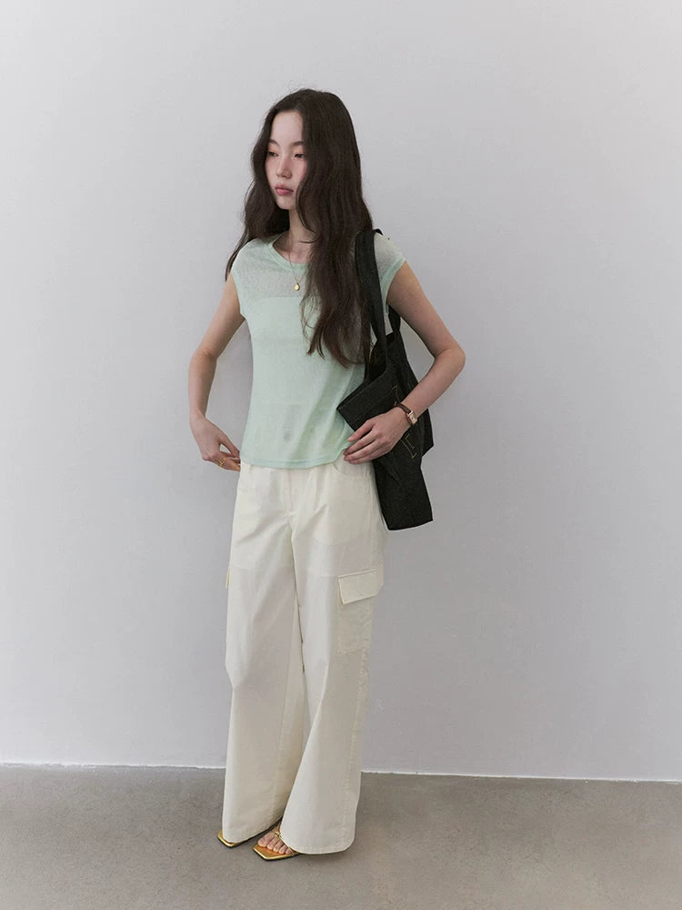 VOOE High Waist Straight Versatile Casual Pants