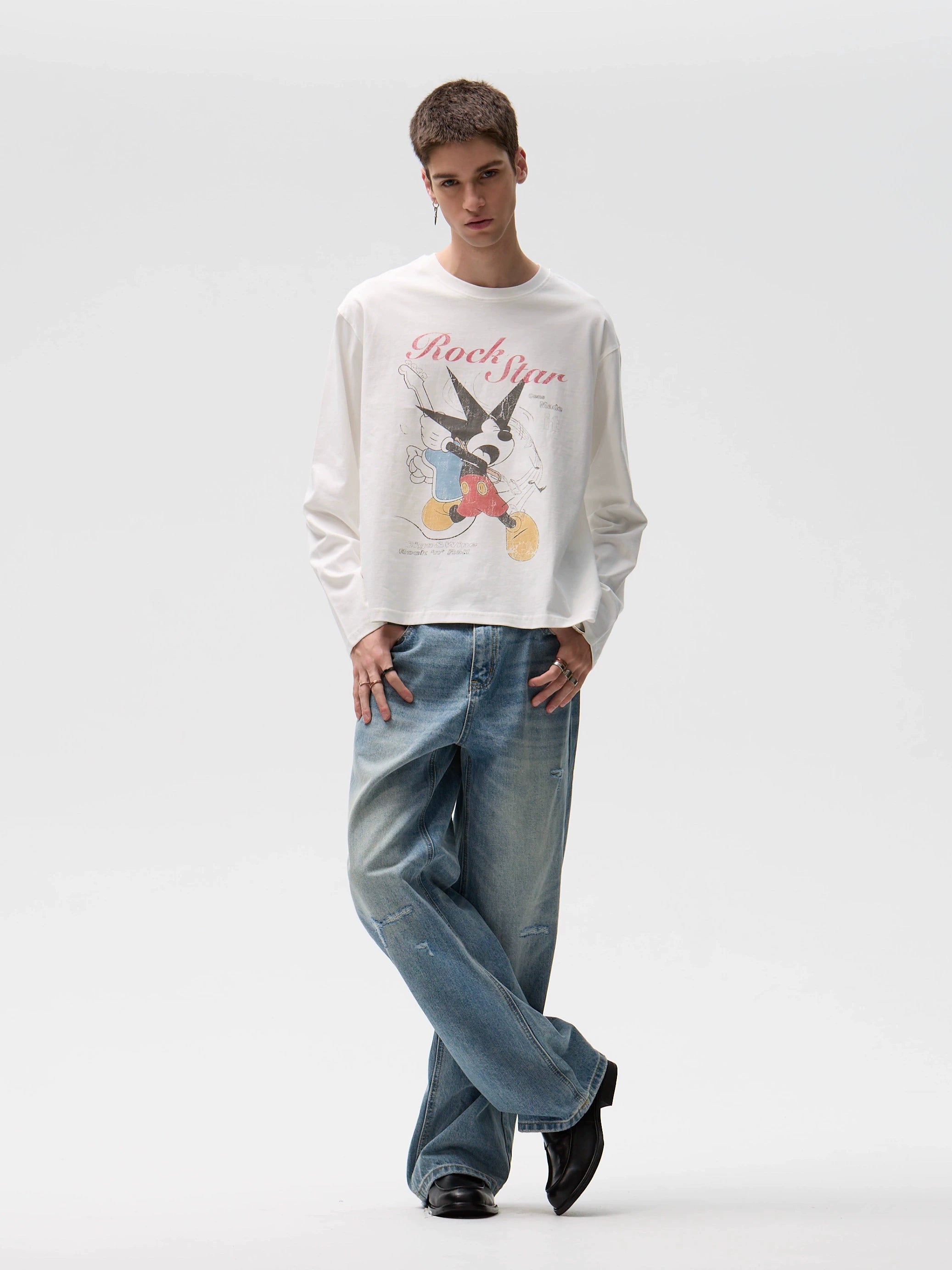 CENSMADE Mickey Old Print Long Sleeve